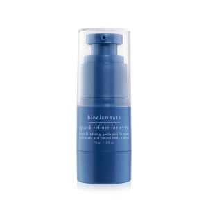 Quick Refiner for Eyes fra Bioelements er en hurtigvirkende, rynke-reduserende øye gel med eksfolierende enzymer og alfahyroksyrer (AHA). Den øker cellefornyelsen og reduserer linjer og rynker rundt øynene. Til bruk på kvelden.