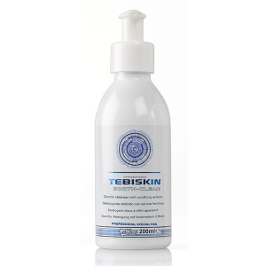 Tebiskin Sooth-Clean Cleanser er et delikat vaskemiddel med en spesifikk beroligende og mykgjørende virkning, indisert for å rense sensitiv og hyperreaktiv hud, inkludert hud med Couperose.